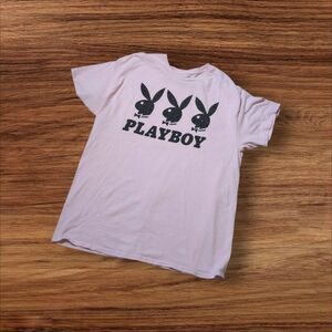 PLAYBOY Pink Short Sleeve Graphic Studded Tee